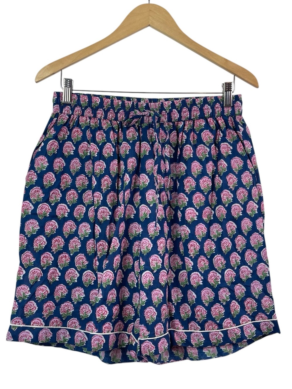 NWT Dolma Pull-On 100% Cotton Botanical Printed Lounge Sleep Shorts Size L/XL